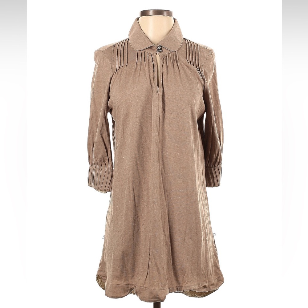 Cream Puff Sleeve Tie Neck Blouse